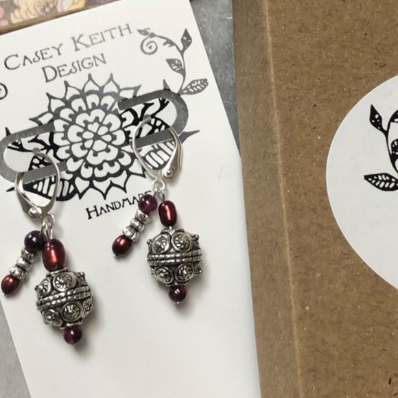 Power Packed Garnet Earrings - Picture 8 of 8